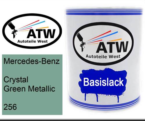 Mercedes-Benz, Crystal Green Metallic, 256: 1L Lackdose, von ATW Autoteile West.